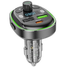 Hoco BC47 Black Avtomobil enerji toplama cihazı FM transmitter ilə