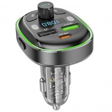 Hoco BC47 Black Avtomobil enerji toplama cihazı FM transmitter ilə