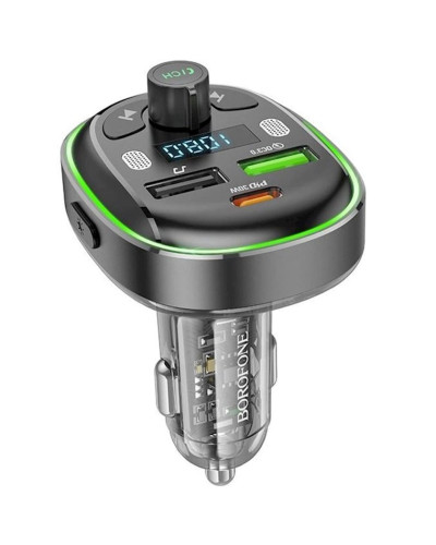 Hoco BC47 Black Avtomobil enerji toplama cihazı FM transmitter ilə