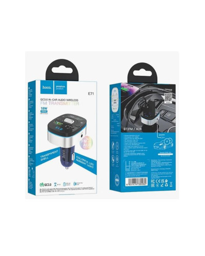 Hoco E71 Avtomobil enerji toplama cihazı FM transmitter ilə