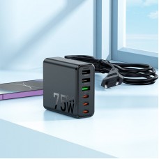 Hoco C133A 75W PD45W + QC3.0 EU Enerji toplama cihazı