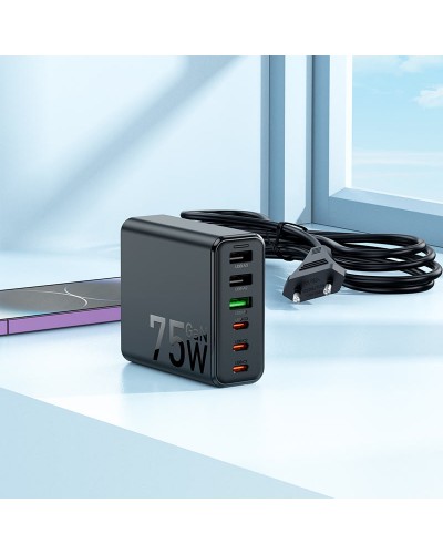 Hoco C133A 75W PD45W + QC3.0 EU Enerji toplama cihazı