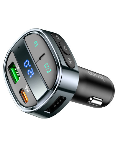 Hoco E70 Black Avtomobil üçün FM ötürücü