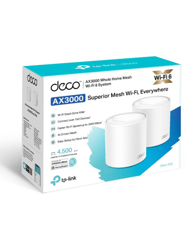 Home Mesh Wi-Fi 6 Router (2 Pack) TP-Link Deco X50 