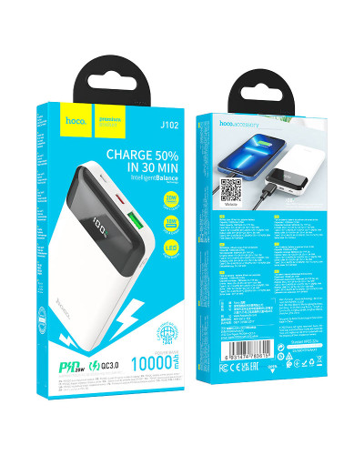 Hoco J102 10000mAh White Xarici akkumulyator