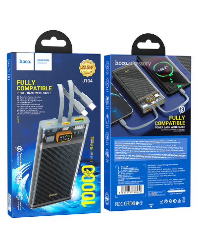 Hoco J104 10000 mAh Gray Xarici akkumlyator