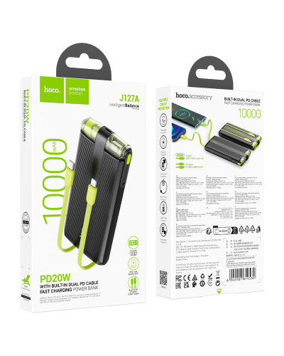 Hoco J127A Mecha 10000 mAh 20W Black Xarici akkumlyator