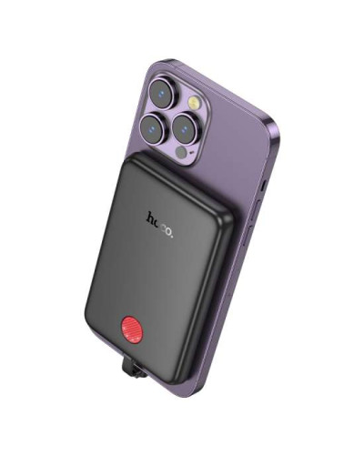 Hoco J133 5000 mAh Qara Xarici akkumulyator (Lightning kabel)