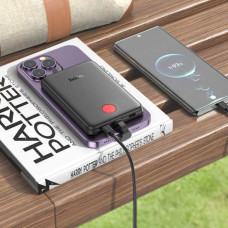 Hoco J133 5000 mAh Qara Xarici akkumulyator (Lightning kabel)