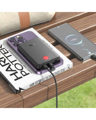 Hoco J133 5000 mAh Qara Xarici akkumulyator (Lightning kabel)