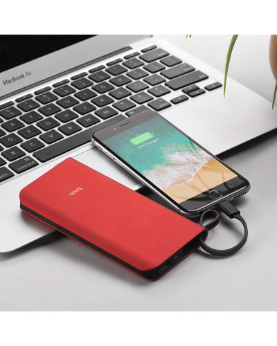 Hoco J25 Lightning 10000 mAh, Qırmızı Xarici akkumulyator