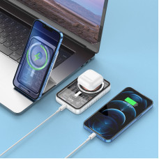 Hoco Q10 PD20W Wireless Fast Charging 5000 mAh White Xarici akkumlyator