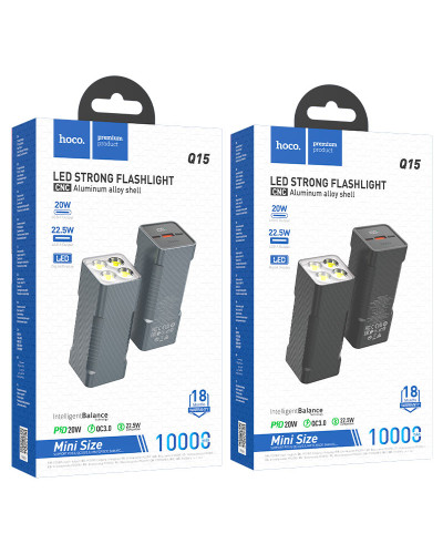 Hoco Q15 10000 mAh, Qara Xarici akkumulyator