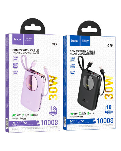 Hoco Q19 Lucky 10000 mAh Black Xarici akkumlyator