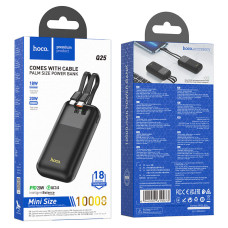 Hoco Q25 Graceful 10000mAh Black Xarici akkumulyator