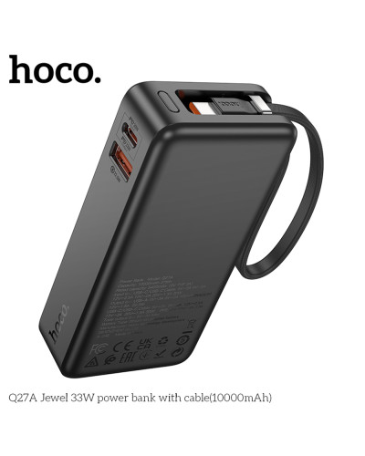 Hoco Q27 Jewel 22.5W+PD33W 10000 mAh Qara Xarici akkumulyator