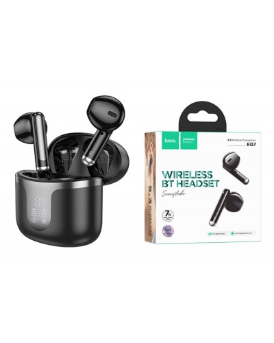 Hoco Snowflake EQ7 Black Simsiz qulaqlıqlar